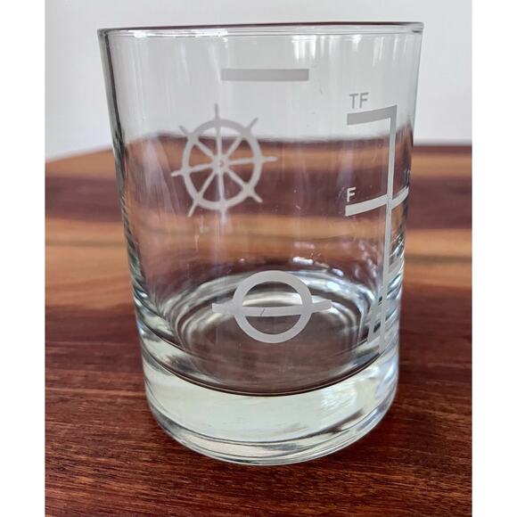 Nautical Cocktail Tumbler Glass Plimsoll Marks Load Lines Novelty - Picture 3 of 7